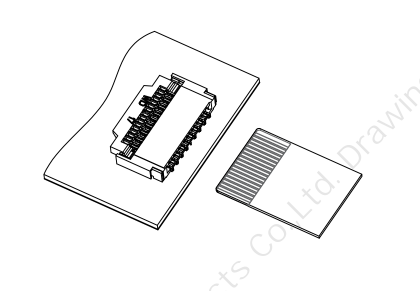 后翻蓋臥貼0.3mm Pitch H1.0 